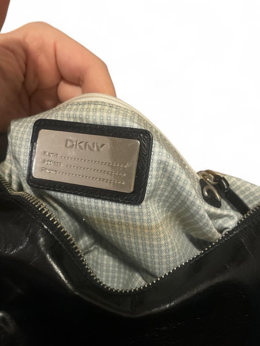 DKNY Women’s Y2K Black Leather Shoulder Hobo Bag - Classic Black